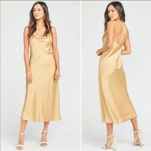 NWT Show Me Your Mumu Verona Cowl Dress True Gold XS